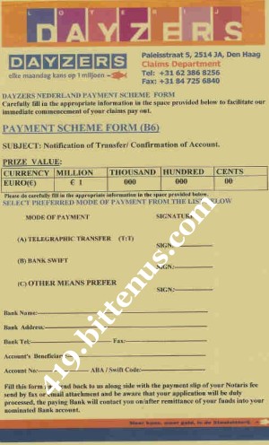payment scheme form b6